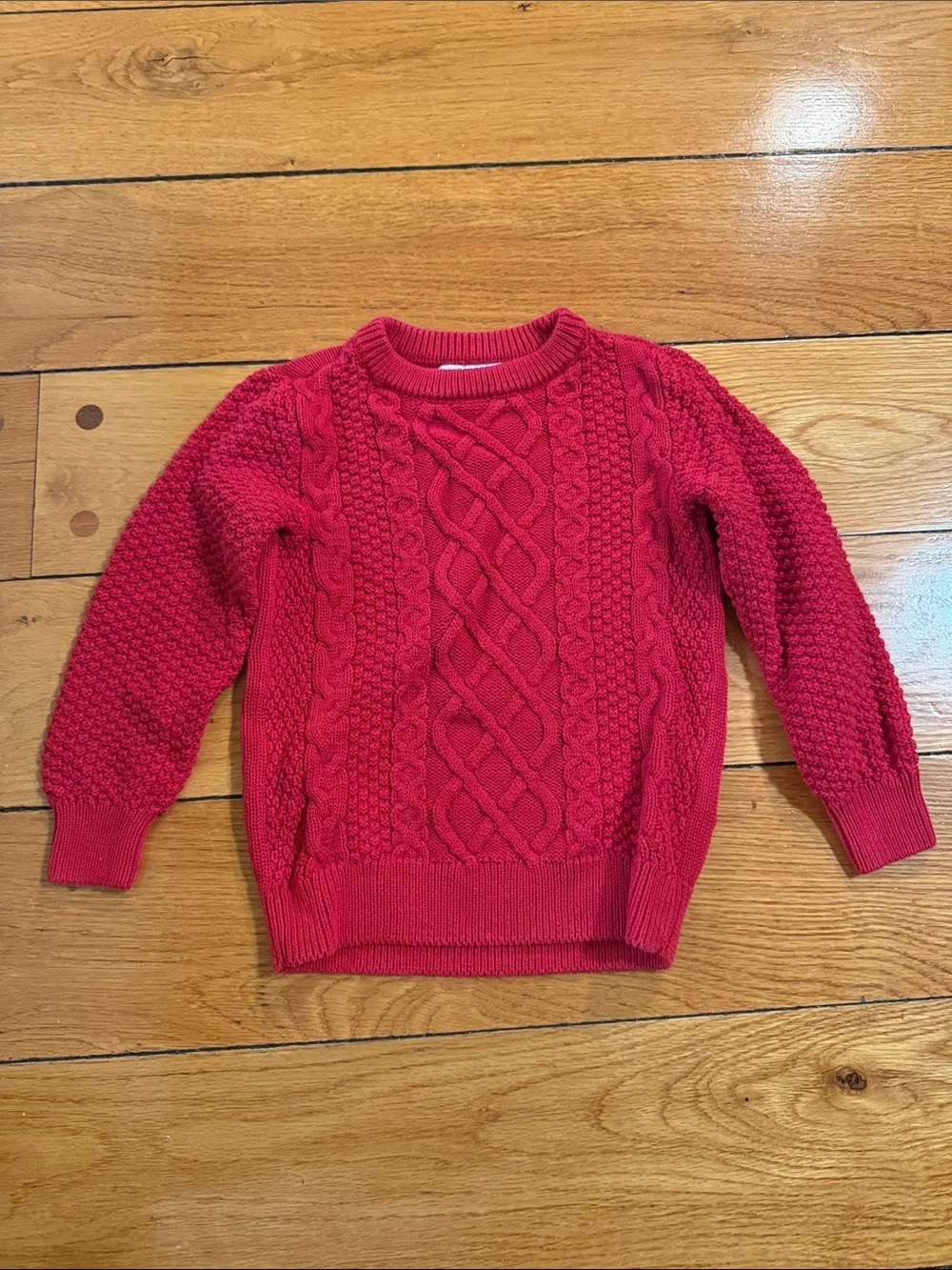 Old Navy Red Cable Knit Kids Sweater